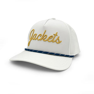 Georgia Tech Jackets Script Rope Hat, White