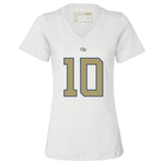 Load image into Gallery viewer, Georgia Tech Haynes King Football Jersey Women&#39;s V-Neck T-Shirt
