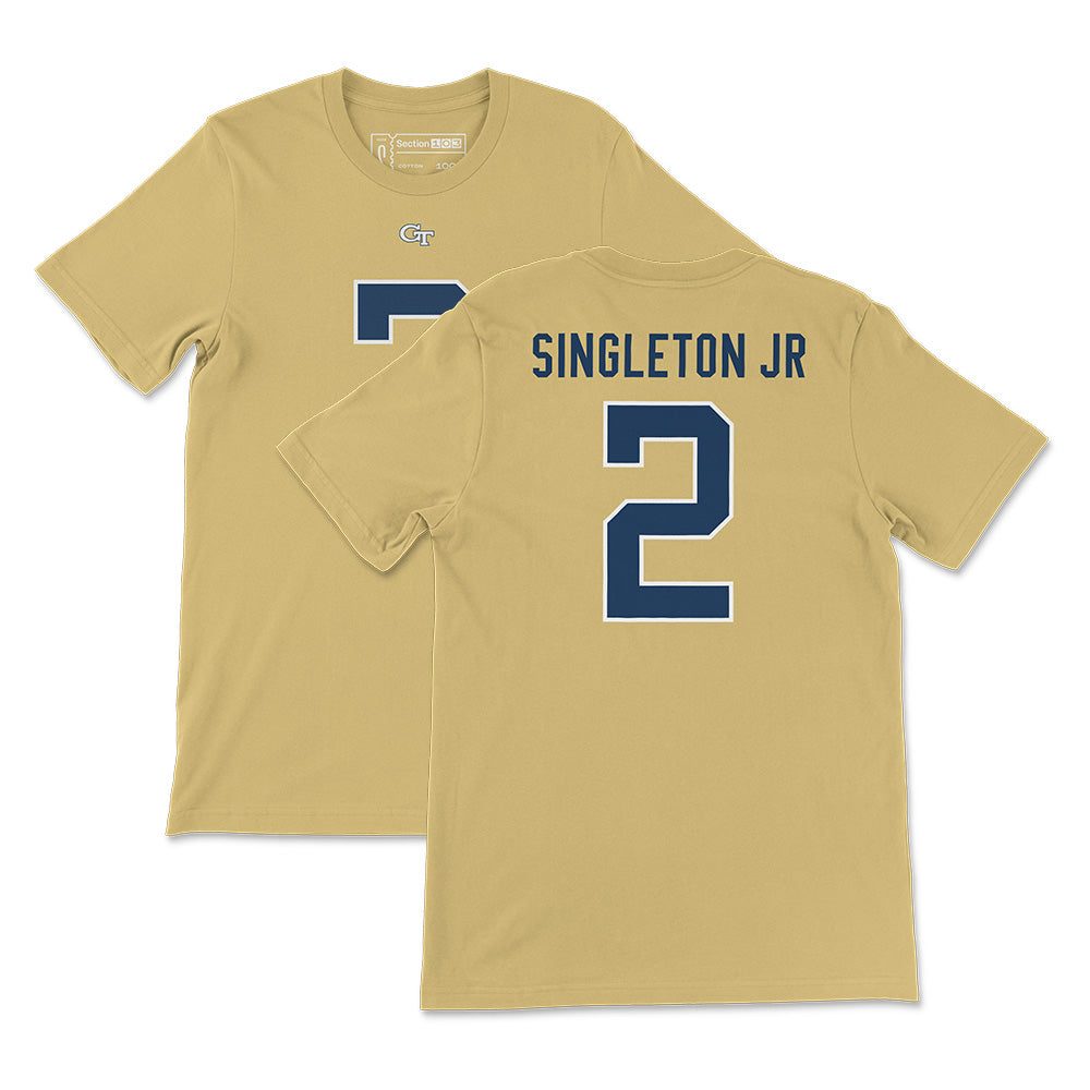 Georgia Tech Eric Singleton, Jr. Football Jersey T-Shirt