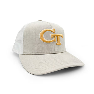 Georgia Tech Logo Trucker Hat, Gray