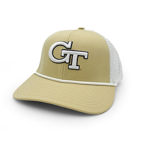 Georgia Tech Logo Rope Trucker Hat, Gold