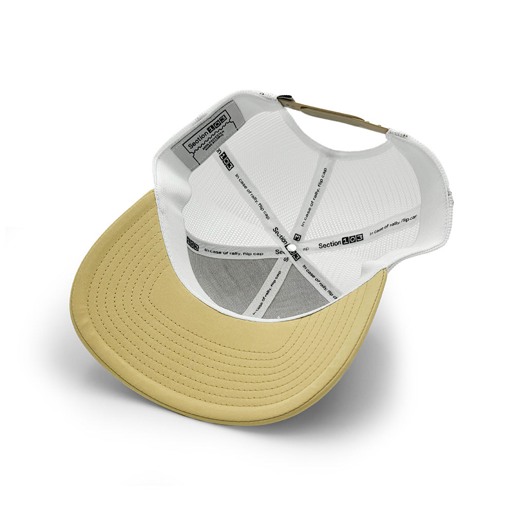 Georgia Tech Logo Trucker Hat, Gray and Gold